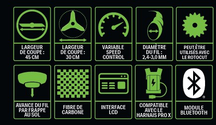 Debroussailleuse guidon simple Ego STX4500, 20100863, STX4500