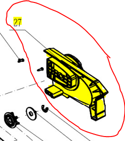 [2823860001] Couvercle maintien de guide EGO CS1600, 2823860001, 28500282